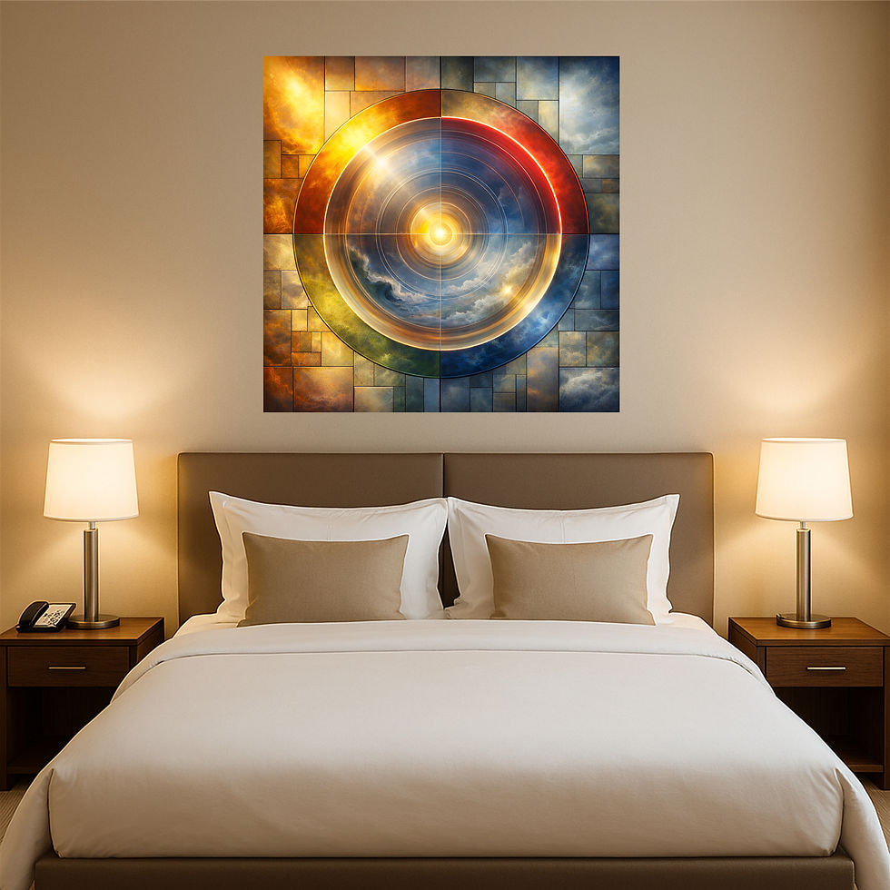 Thumbnail: Celestial Balance aluminium wall art luxury hotel interior