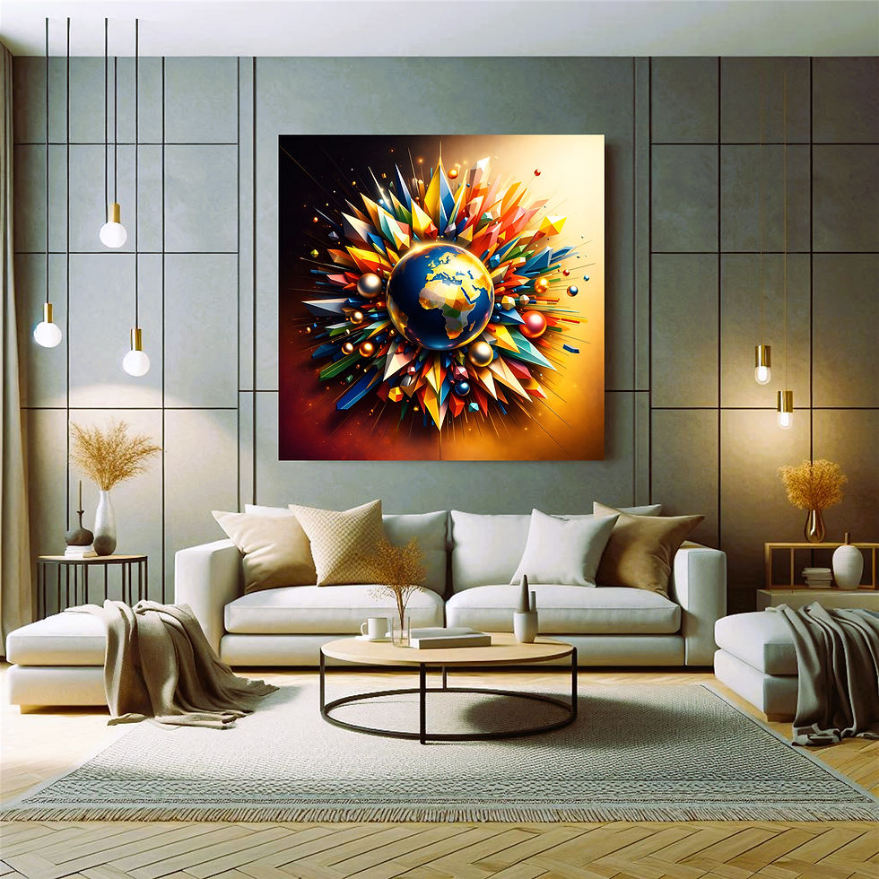 Thumbnail: Radiant Atlas Metal Wall Art | Arven Studio