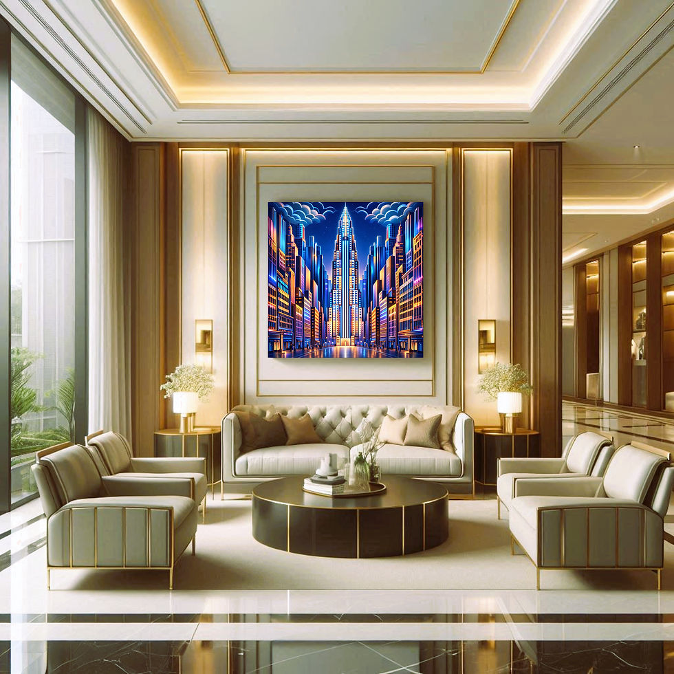 Thumbnail: Neon Spire office wall art contemporary workspace interior