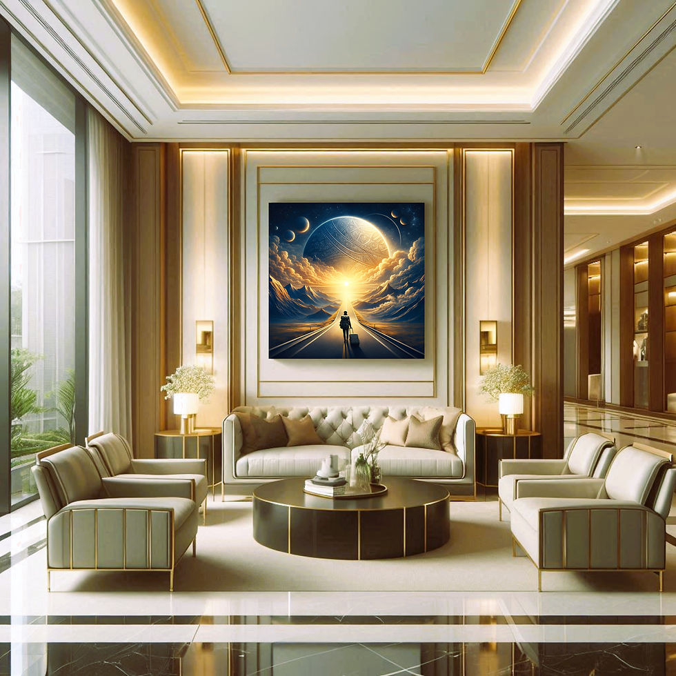 Thumbnail: Celestial Passage Horizon Metal Wall Art | Arven Studio