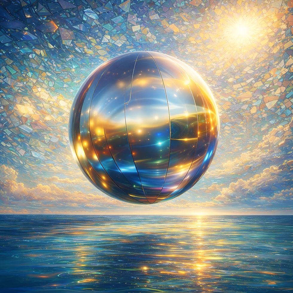 Celestial Sphere aluminium dibond wall art 60x60 cm metal print