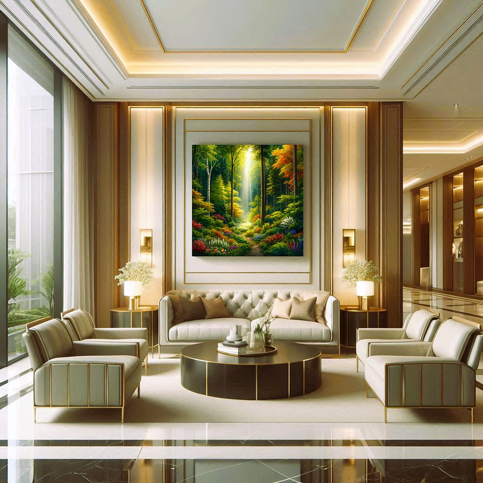 Thumbnail: Sunlit Forest Metal Wall Art | Arven Studio