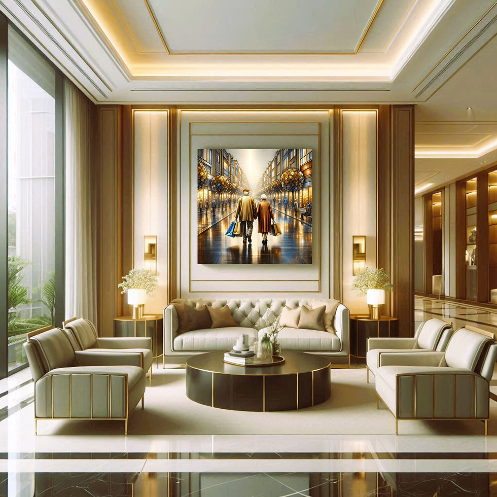 Thumbnail: Golden Boulevard office wall art contemporary workspace interior