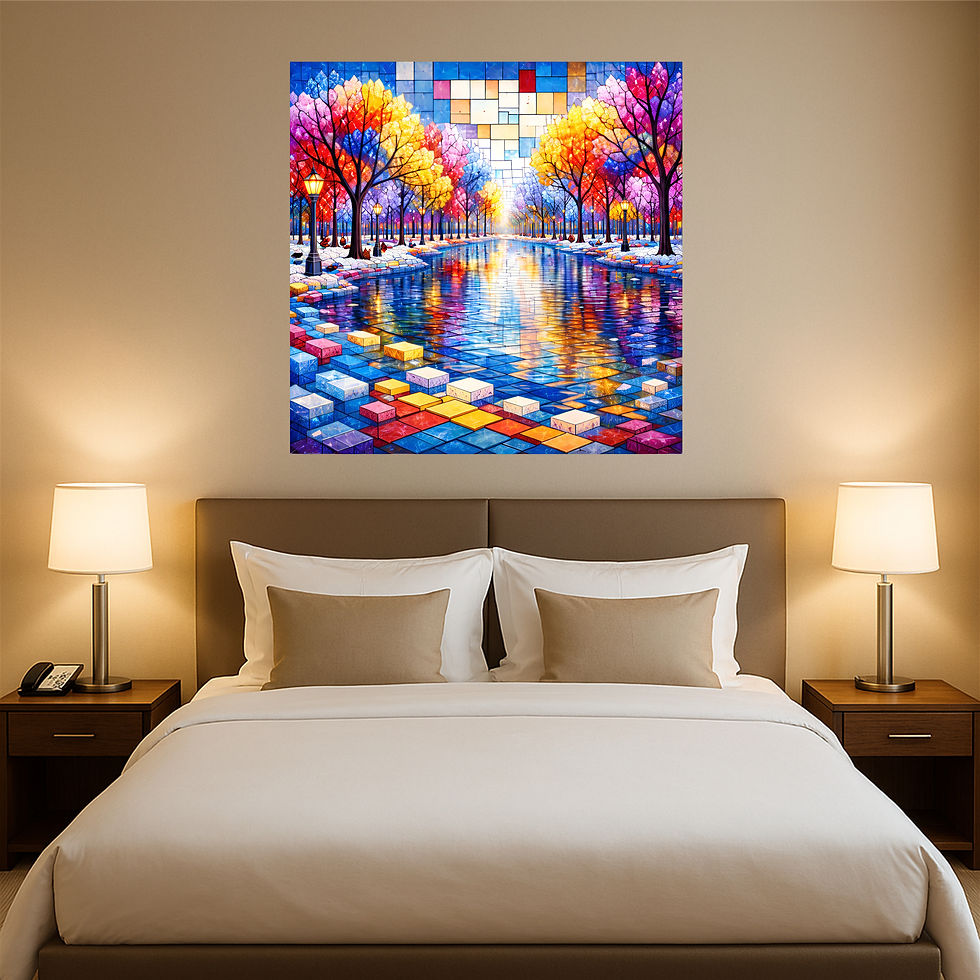 Thumbnail: Mosaic Avenue aluminium wall art luxury hotel interior