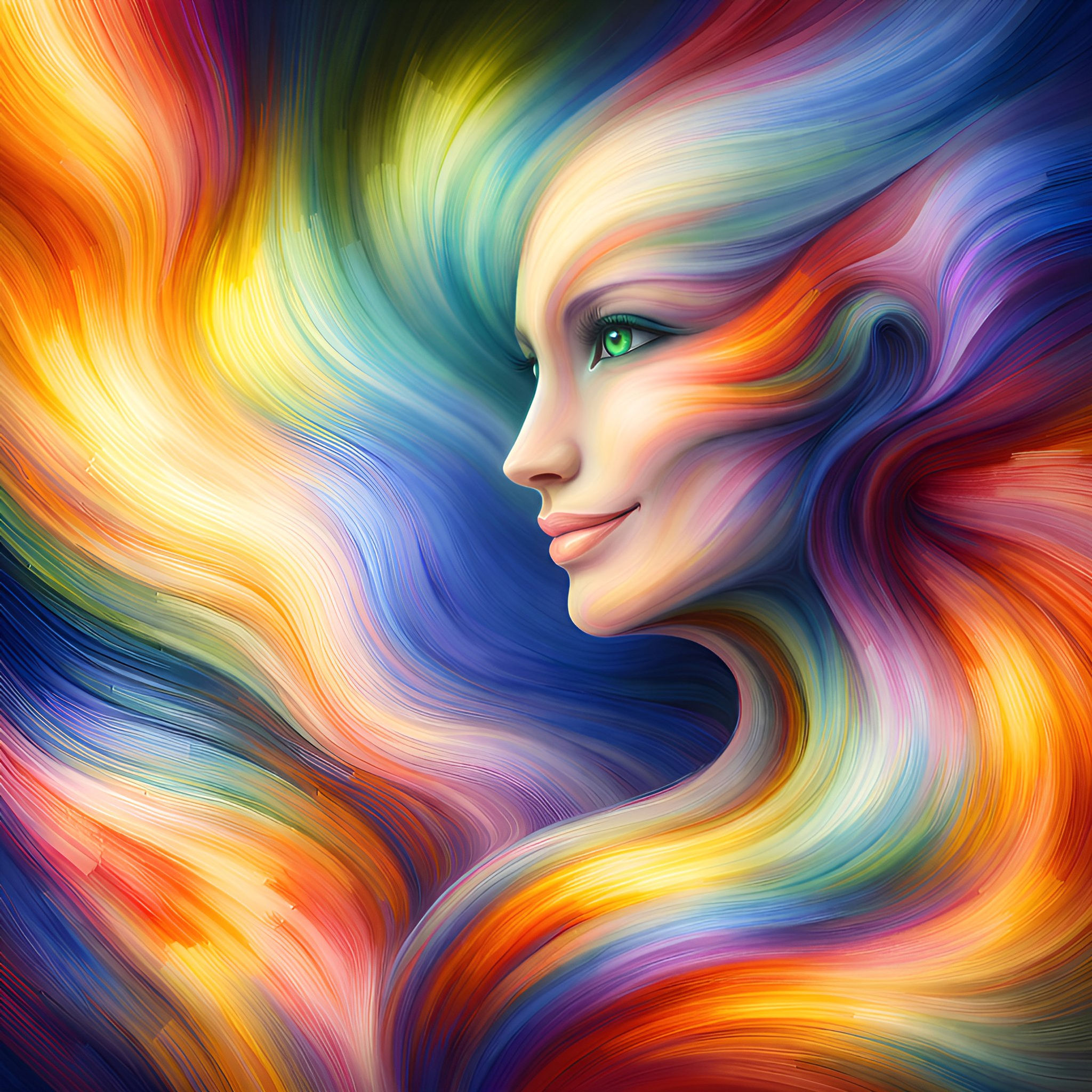 Flowing Spectrum Portrait Metal Wall Art | Arven Studio