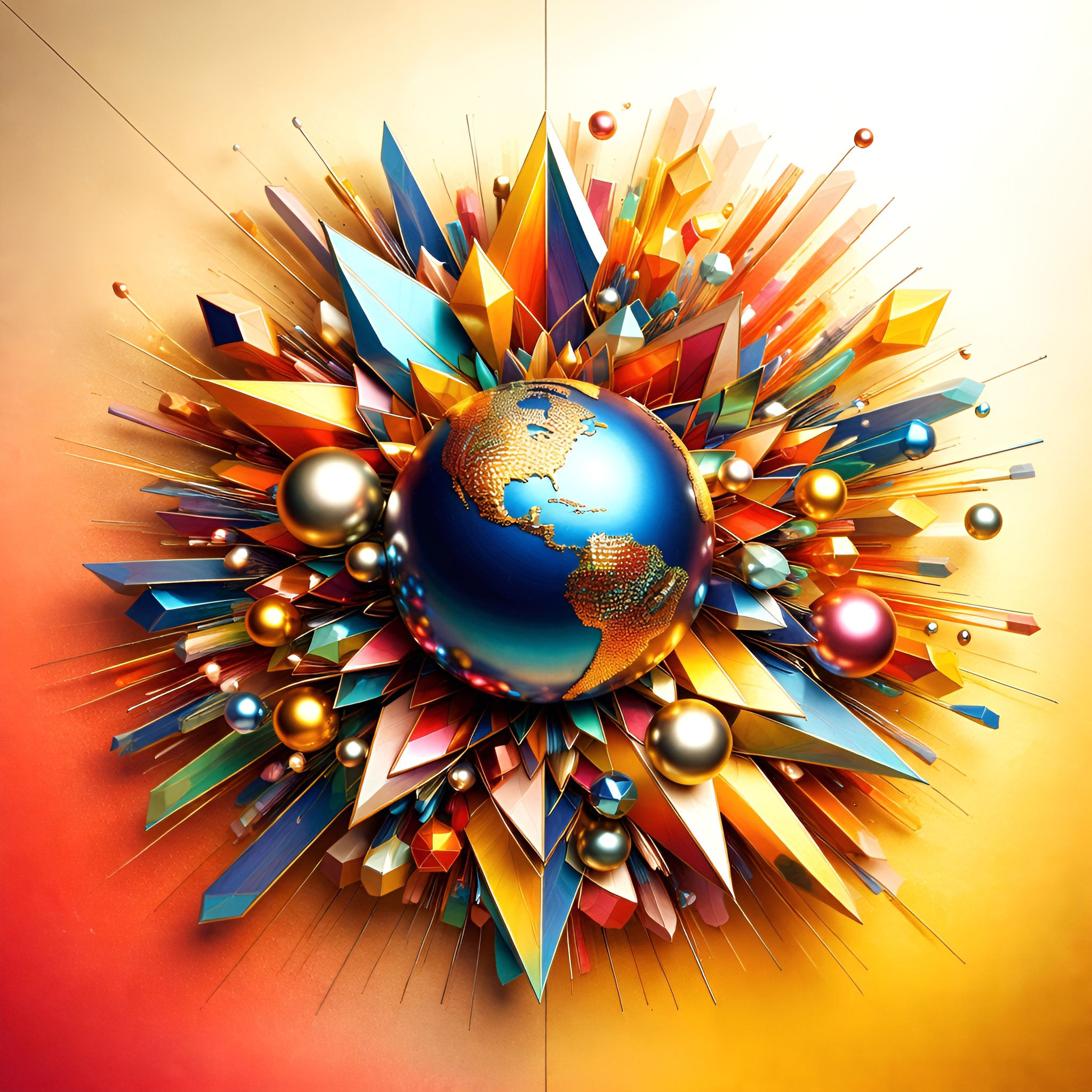 Global Radiance Metal Wall Art | Arven Studio