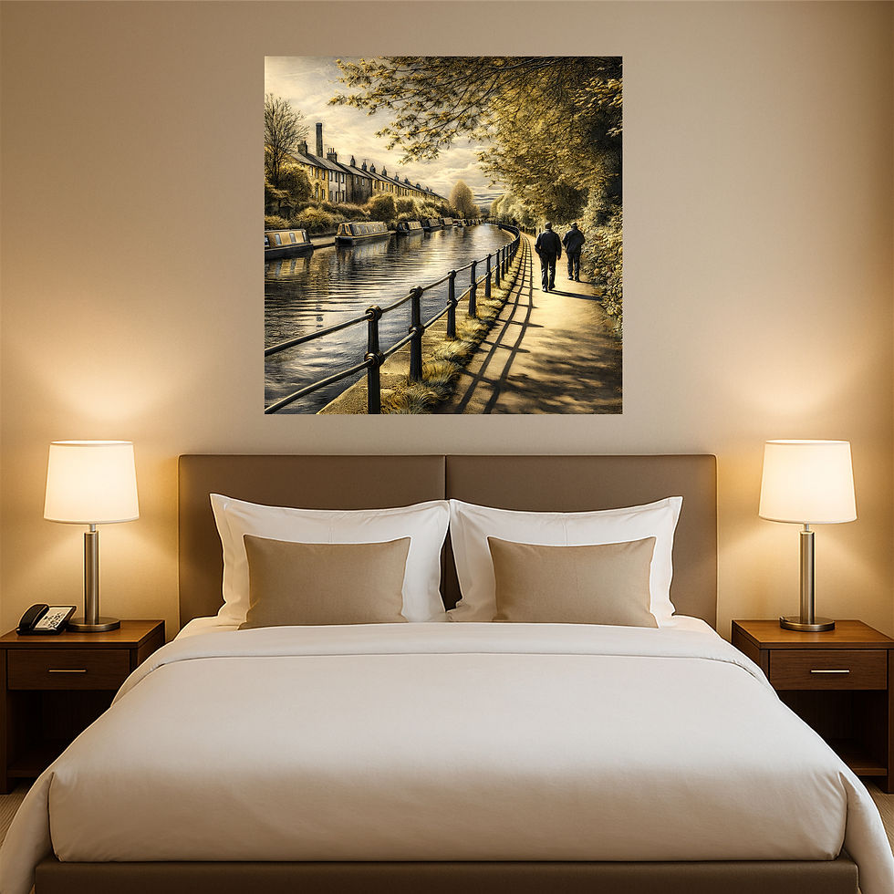 Thumbnail: Canal Walk aluminium wall art luxury hotel interior