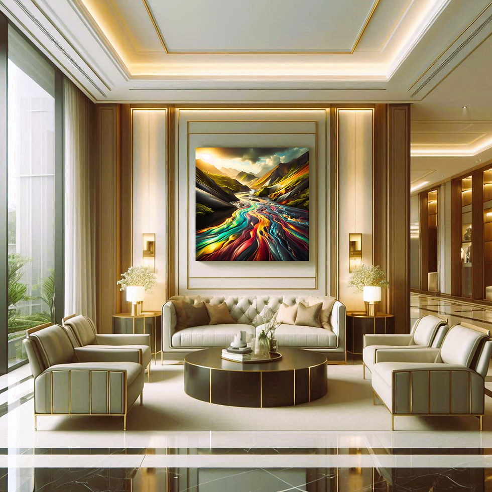 Thumbnail: Chromatic Valley office wall art contemporary workspace interior