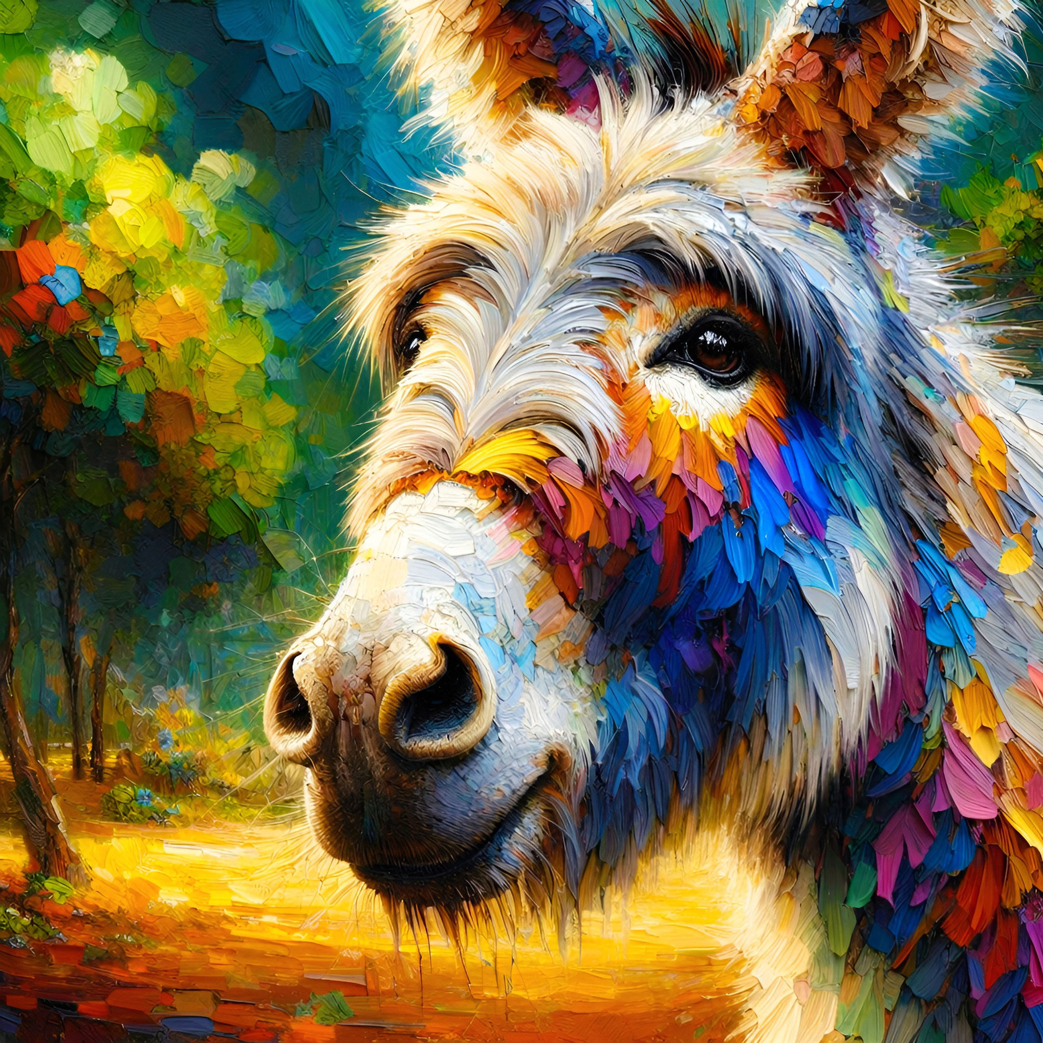 Painted Donkey Metal Wall Art | Arven Studio
