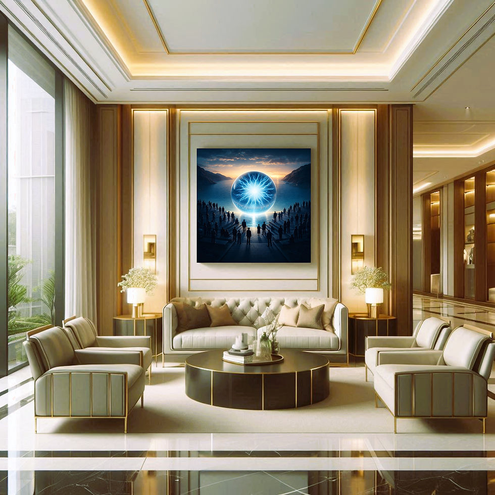 Thumbnail: Electric Horizon office wall art contemporary workspace interior