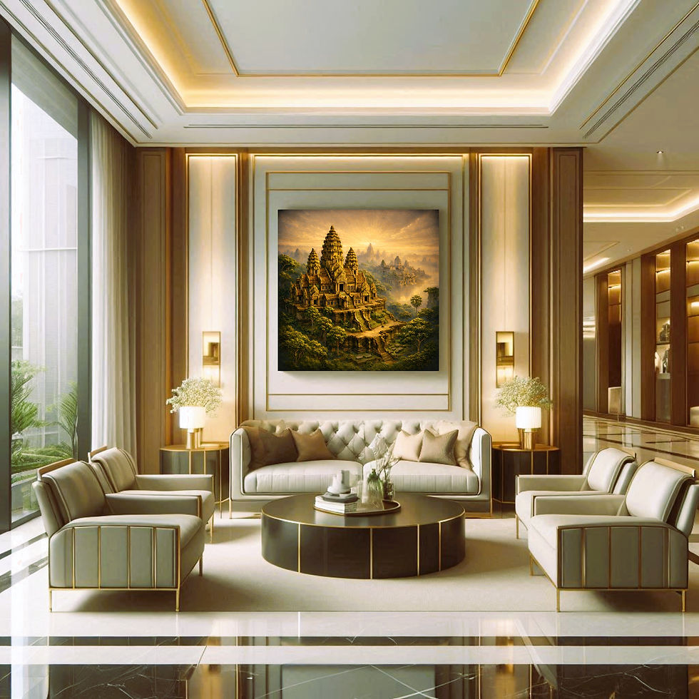 Thumbnail: Golden Sanctuary Metal Wall Art | Arven Studio