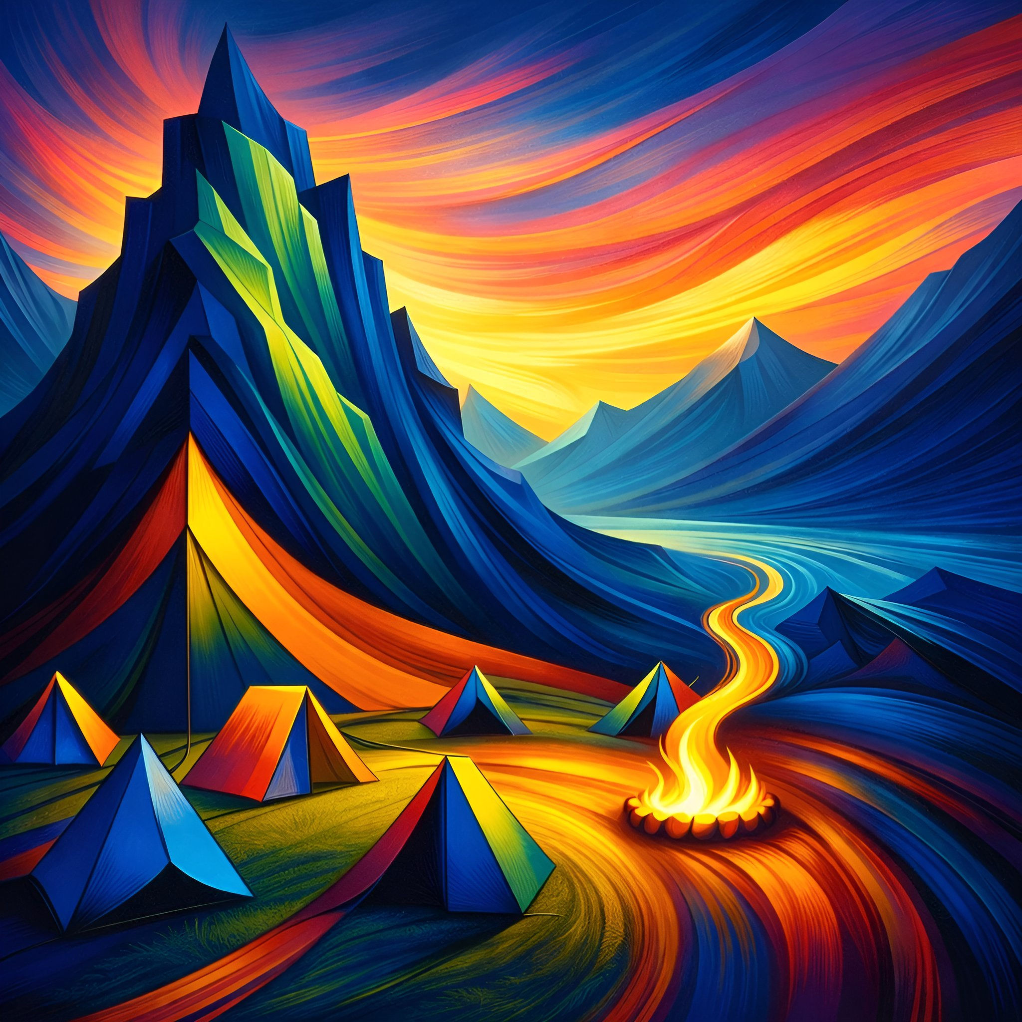 Prism Valley Metal Wall Art | Arven Studio