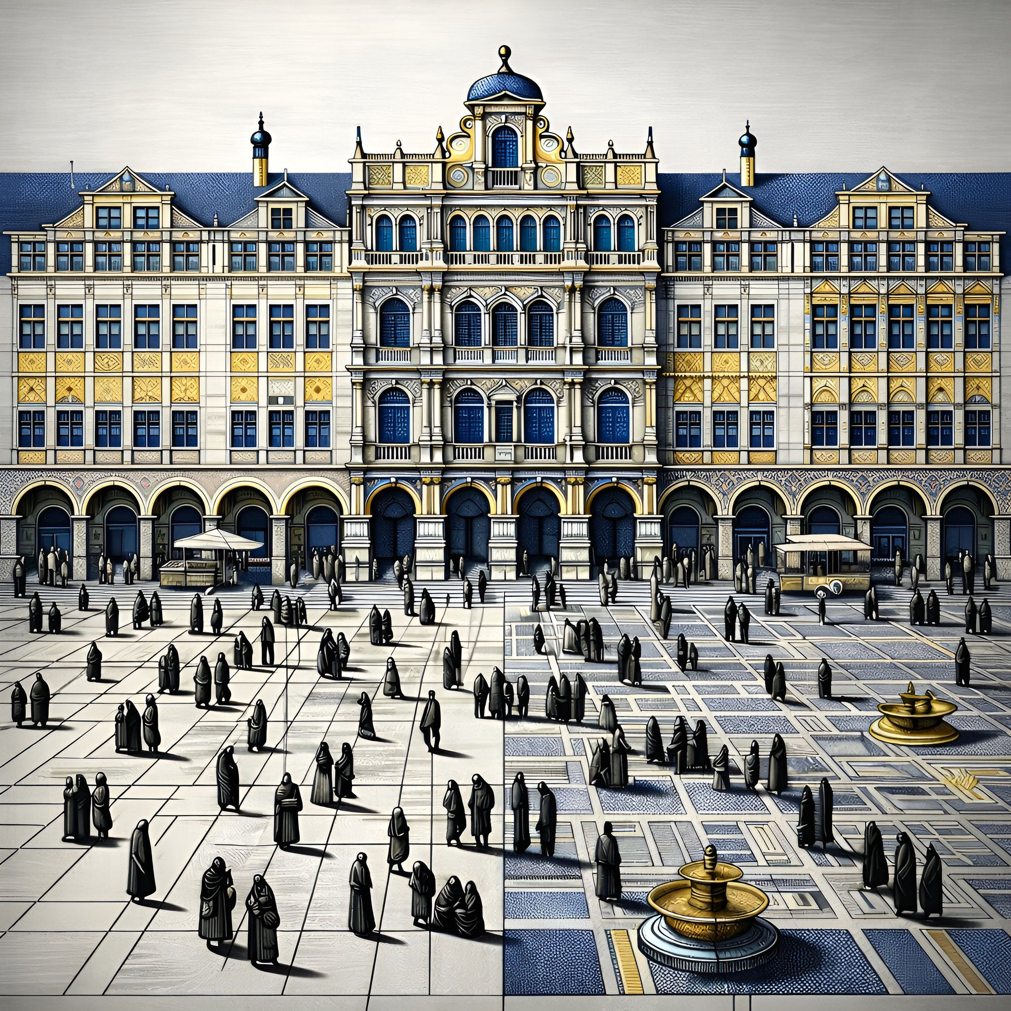 Grand Piazza Metal Wall Art | Arven Studio