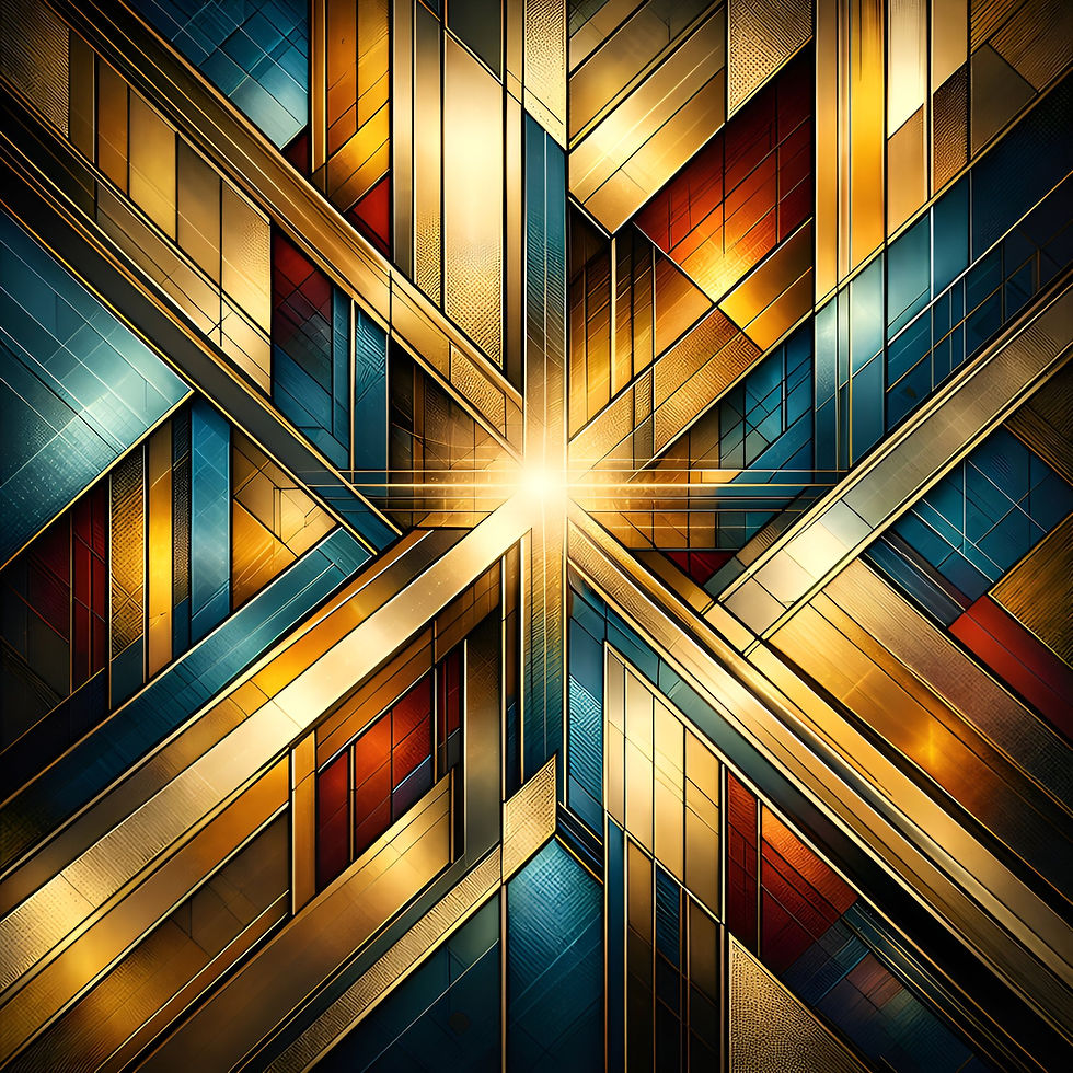 Radiant Geometry aluminium dibond wall art 60x60 cm metal print