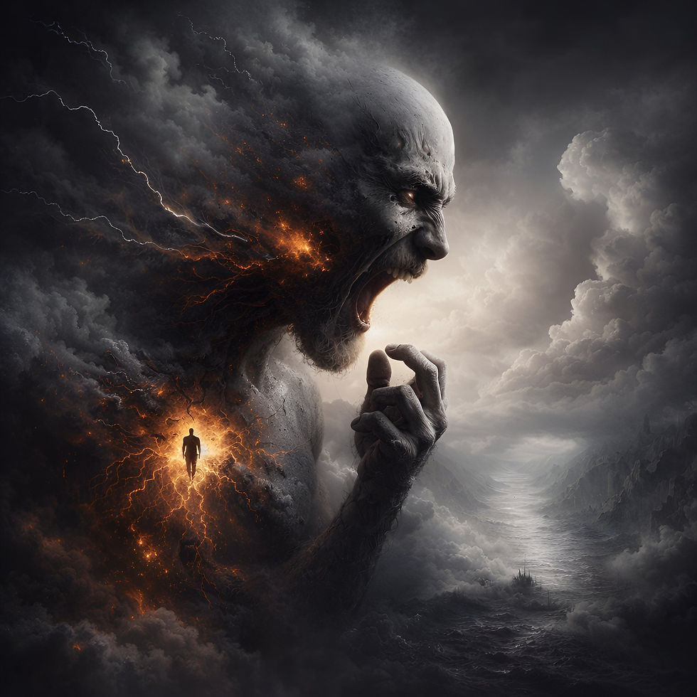 Tempest Awakening aluminium dibond wall art 60x60 cm metal print