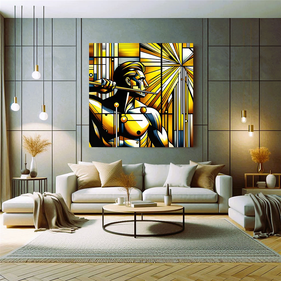 Thumbnail: Radiant Golfer Metal Wall Art | Arven Studio