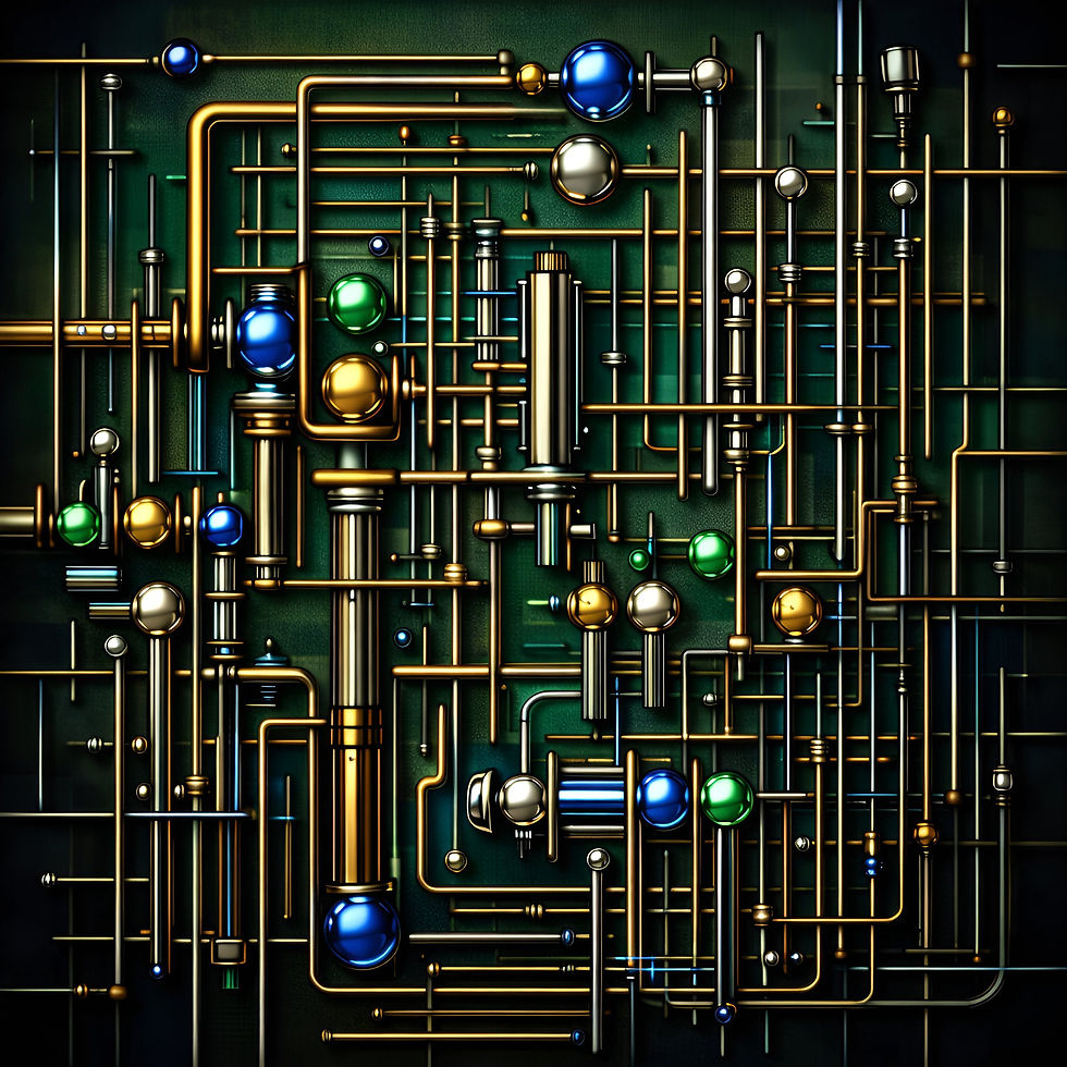Emerald Circuit aluminium dibond wall art 60x60 cm metal print