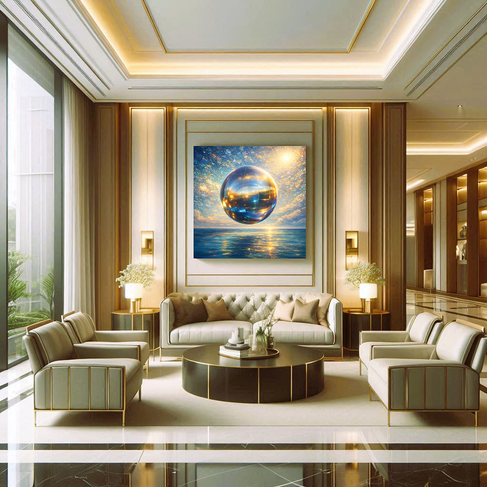 Thumbnail: Celestial Sphere office wall art contemporary workspace interior