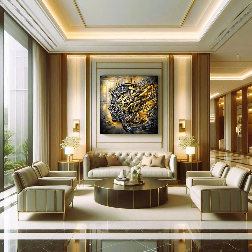 Thumbnail: Mechanical Mind office wall art contemporary workspace interior