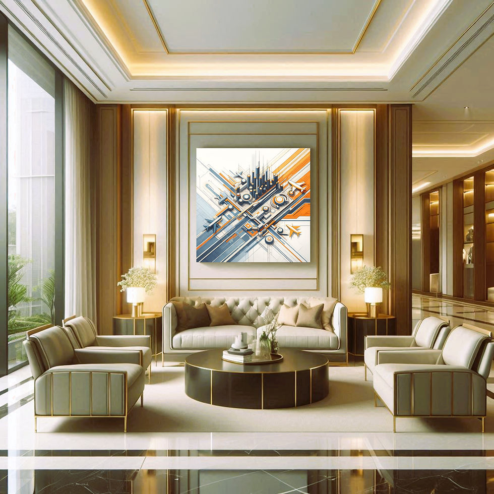 Thumbnail: Aero Nexus Metal Wall Art | Arven Studio
