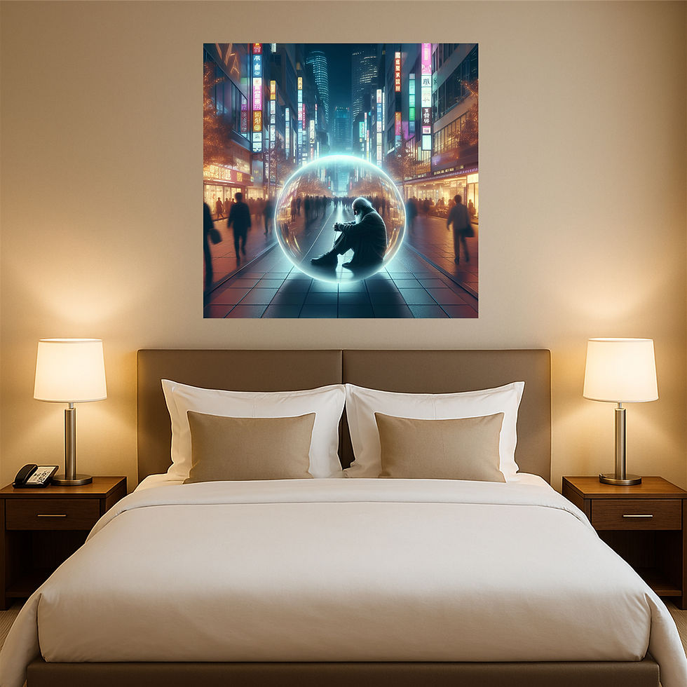 Thumbnail: Urban Isolation aluminium wall art luxury hotel interior