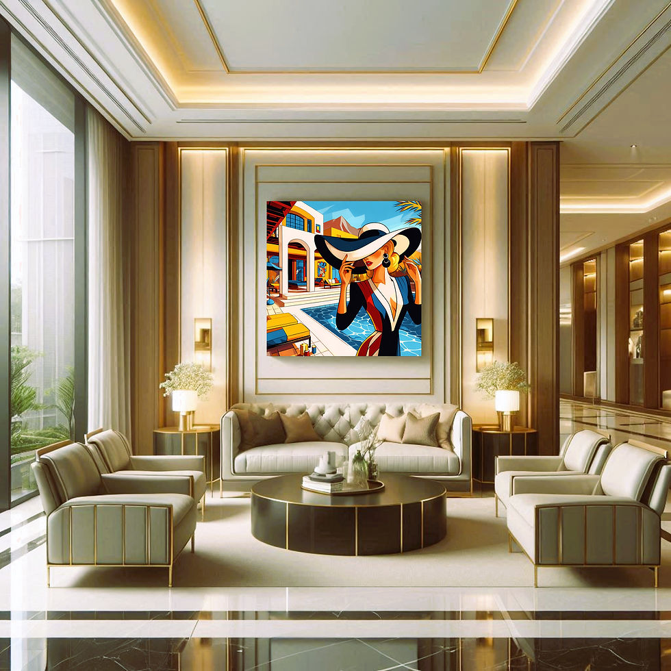 Thumbnail: Riviera Muse office wall art contemporary workspace interior