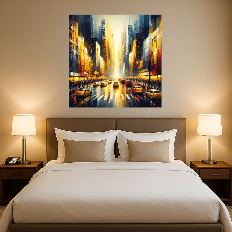Thumbnail: Luminous City Avenue Metal Wall Art | Arven Studio