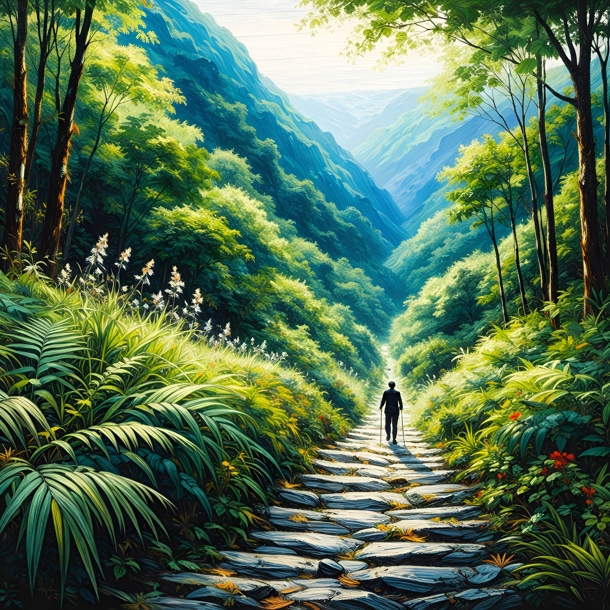 Verdant Passage Valley Metal Wall Art | Arven Studio