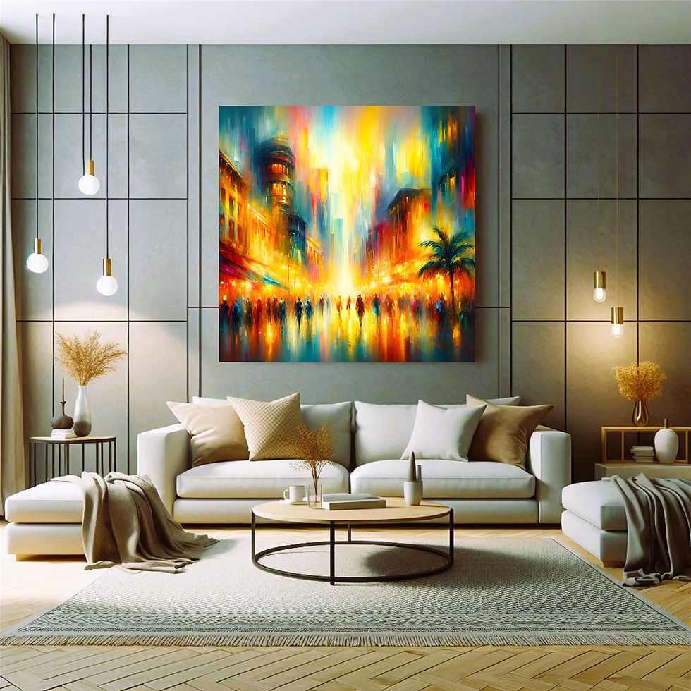 Thumbnail: Radiant City Walk Metal Wall Art | Arven Studio