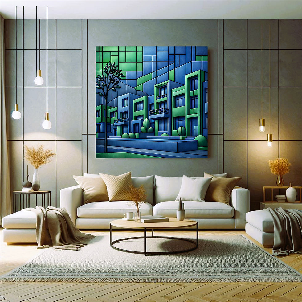 Thumbnail: Emerald Facades Metal Wall Art | Arven Studio