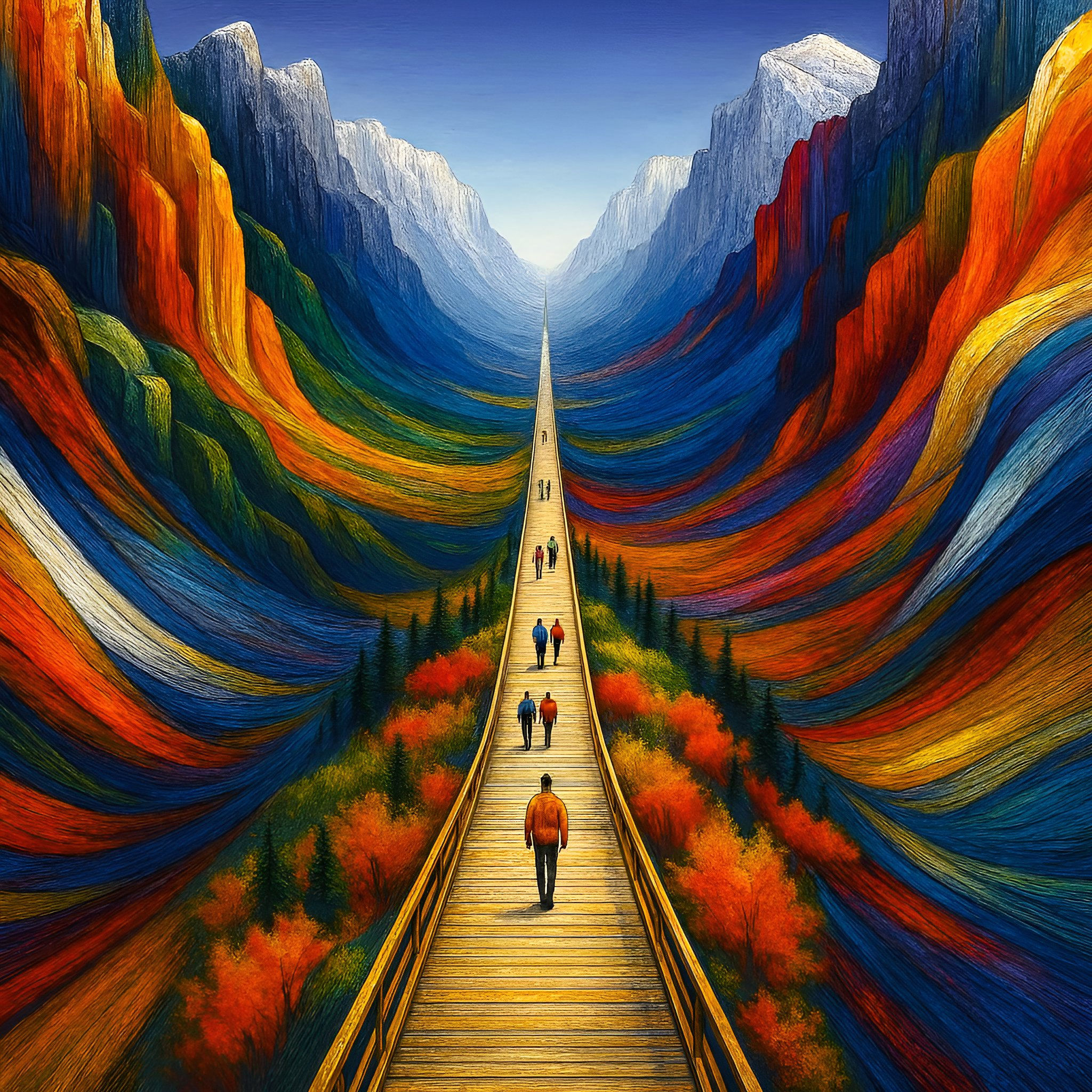 Infinite Valley Path Metal Wall Art | Arven Studio