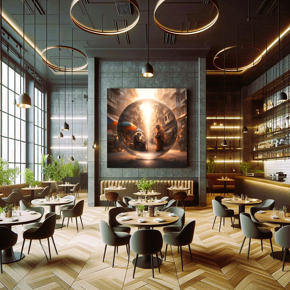 Thumbnail: Amber Market Sphere Metal Wall Art | Arven Studio
