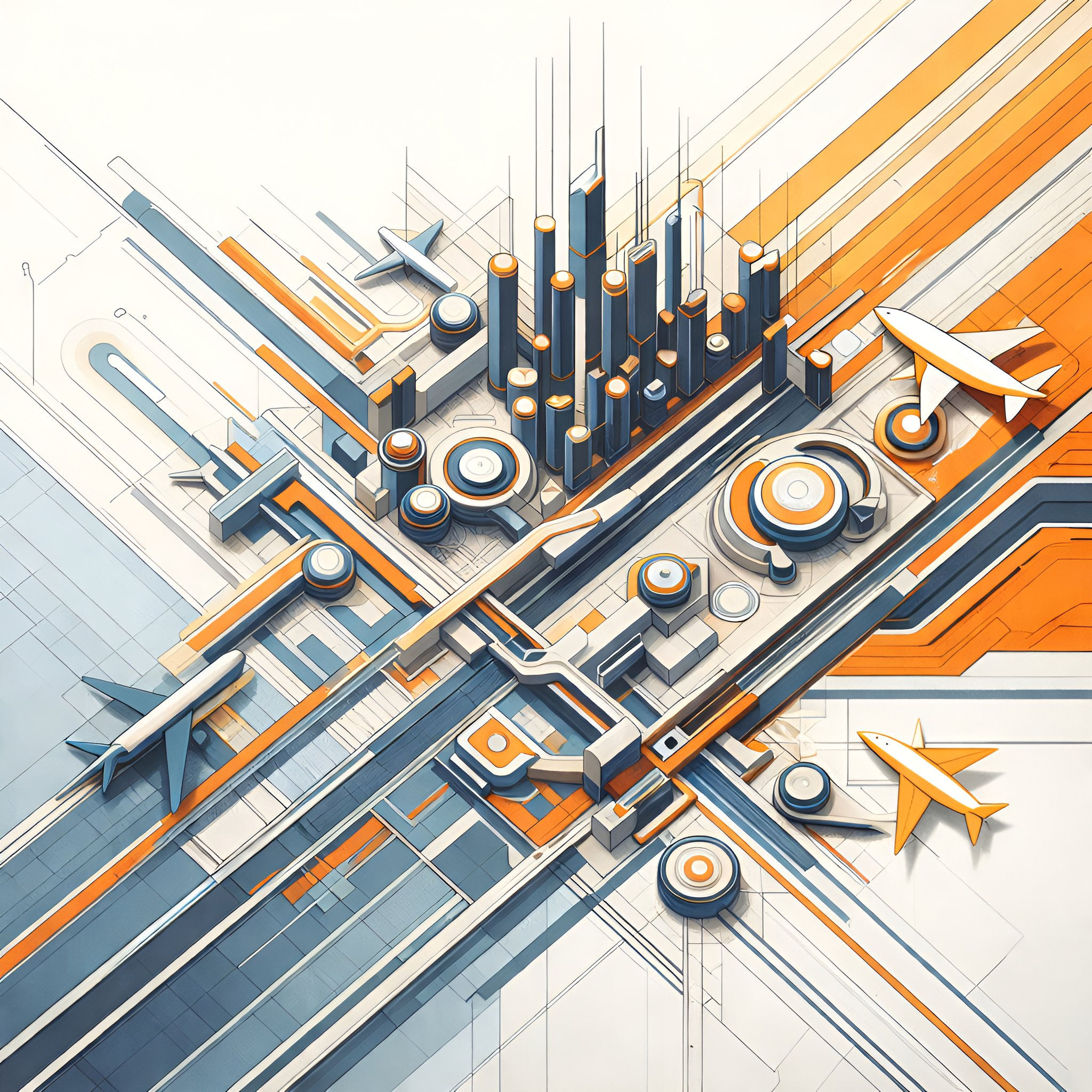 Aero Nexus Metal Wall Art | Arven Studio