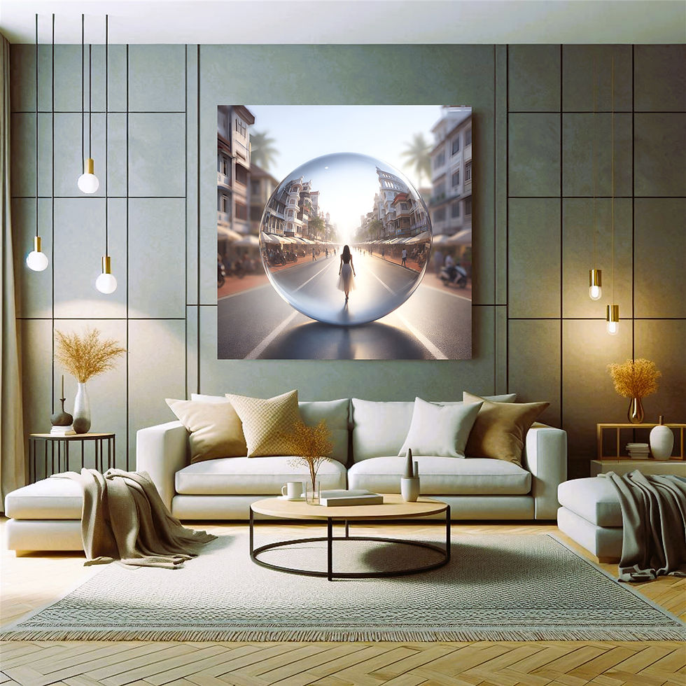 Thumbnail: Luminous Avenue Solitary Metal Wall Art | Arven Studio