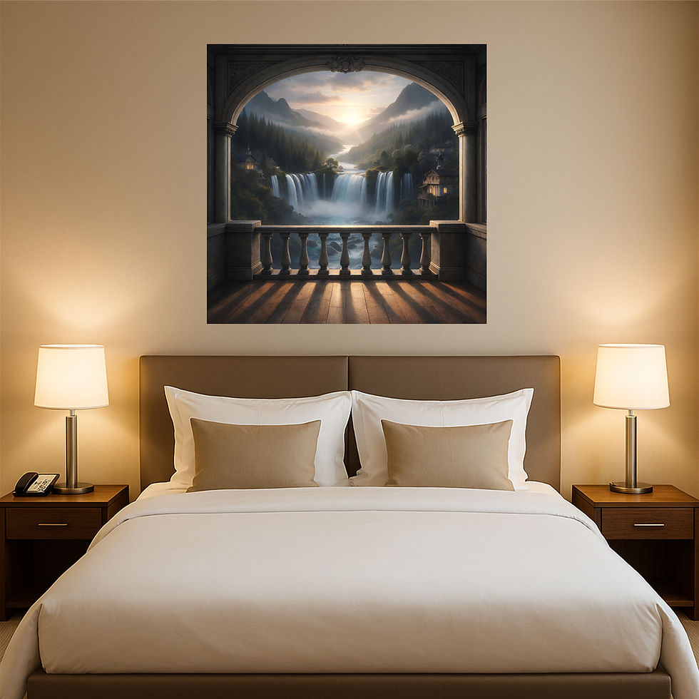 Thumbnail: Valley Cascade Vista Metal Wall Art | Arven Studio