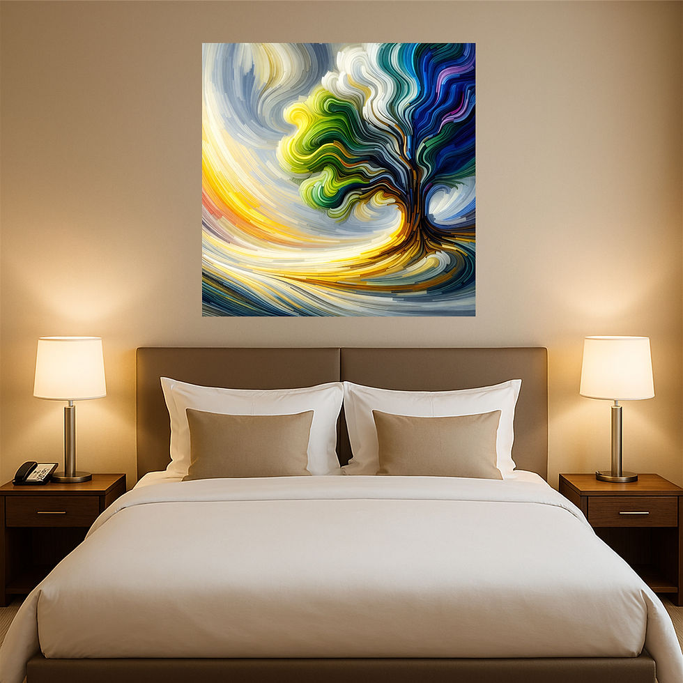 Thumbnail: Verdant Motion aluminium wall art luxury hotel interior