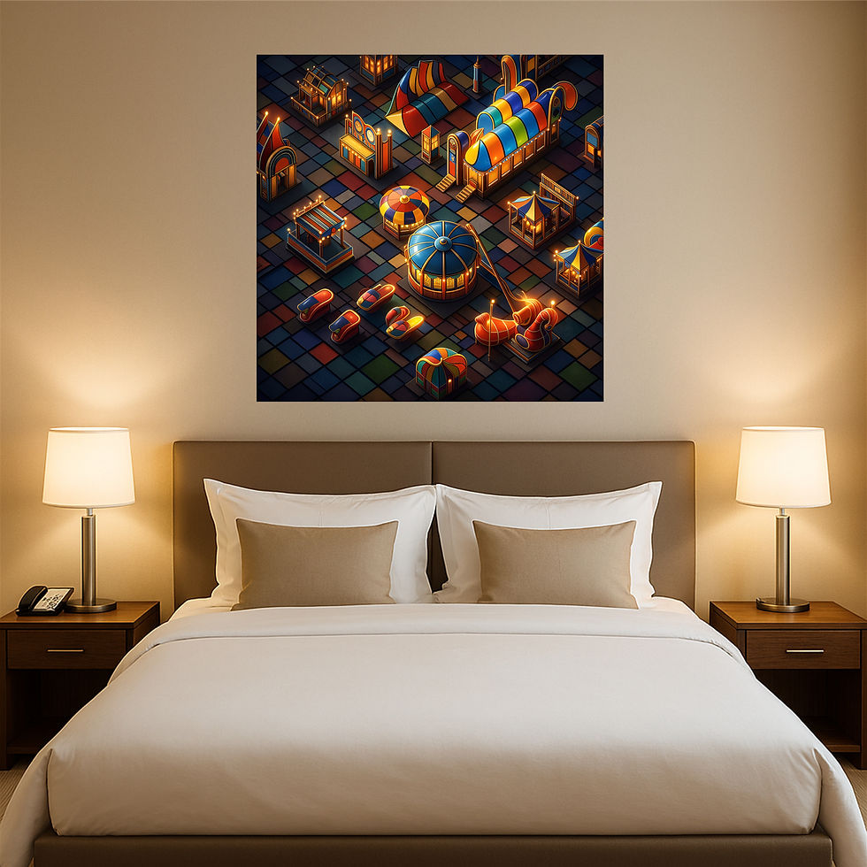 Thumbnail: Carnival Geometry Metal Wall Art | Arven Studio