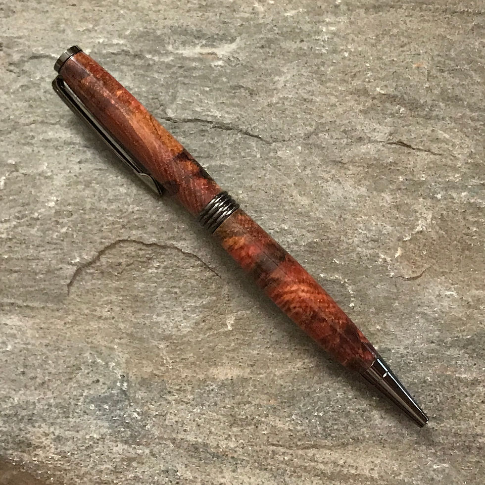 Thumbnail: Texas Pecan in Red on Gunmetal Ballpoint