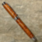 Thumbnail: Gorgeous Brown Mallee Burl Wood on Chrome Fountain Pen