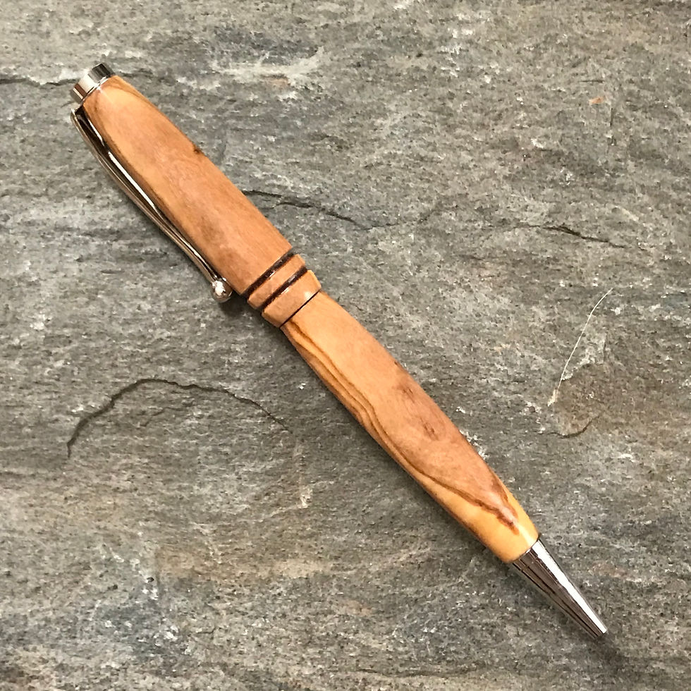 Thumbnail: Italian Olive Wood on Chrome Ballpoint