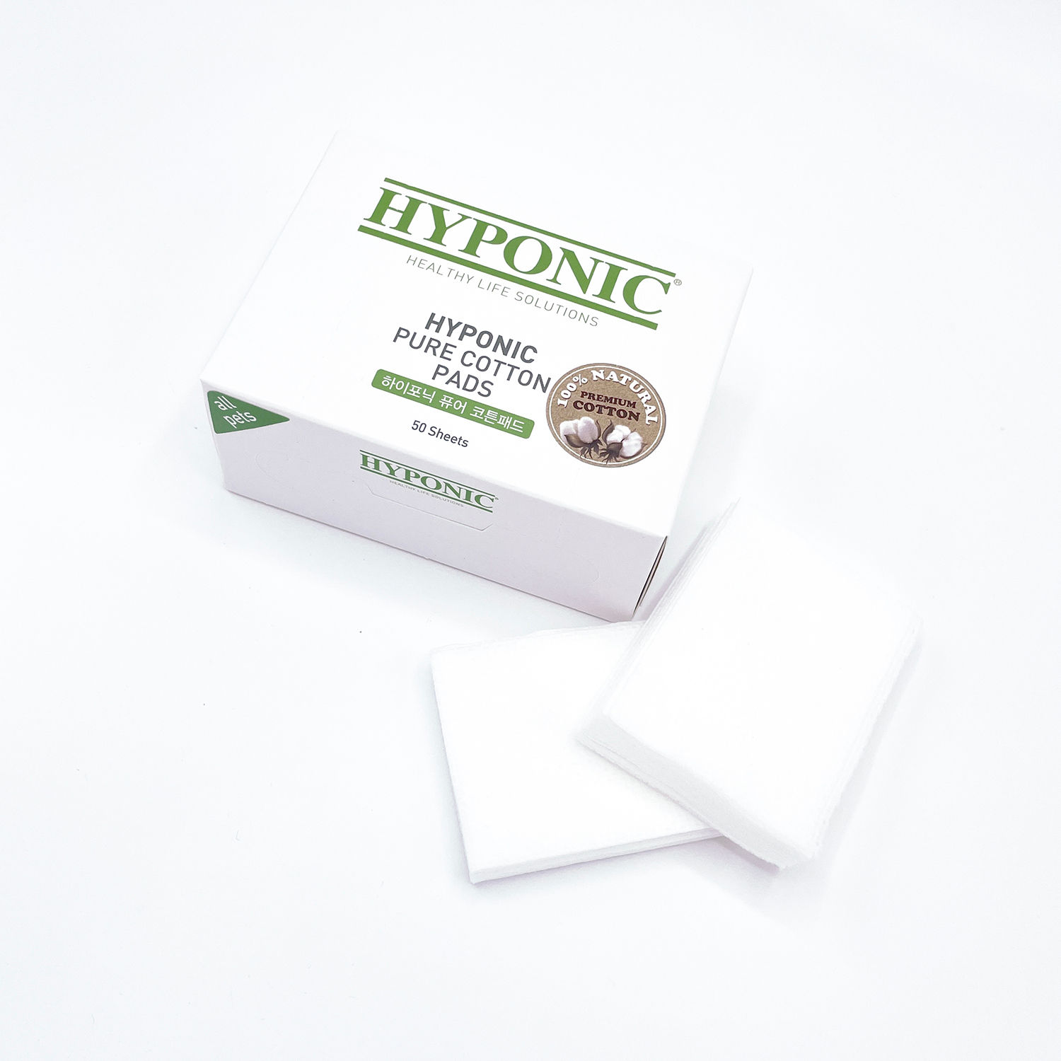 HYPONIC 純棉布 100% Cotton Pads (50 Sheets)