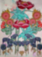 Poppies and sunflowers