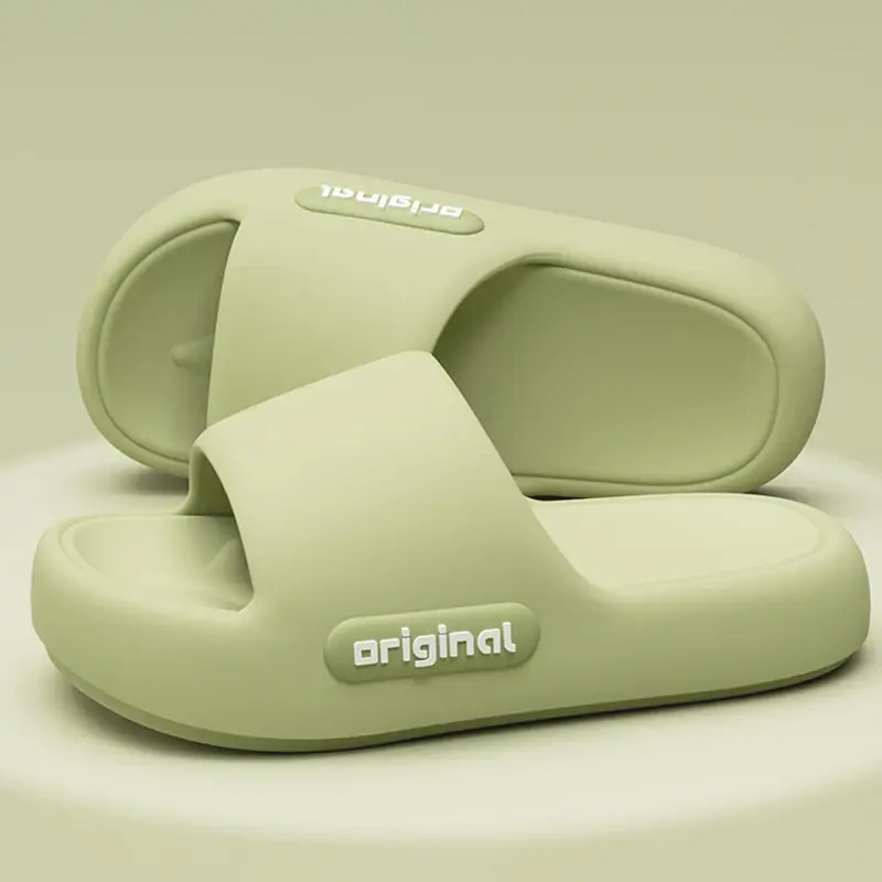Thumbnail: Thick Bottom Cloud Slippers Women Fashion Letter Print Platform Sandals Woman