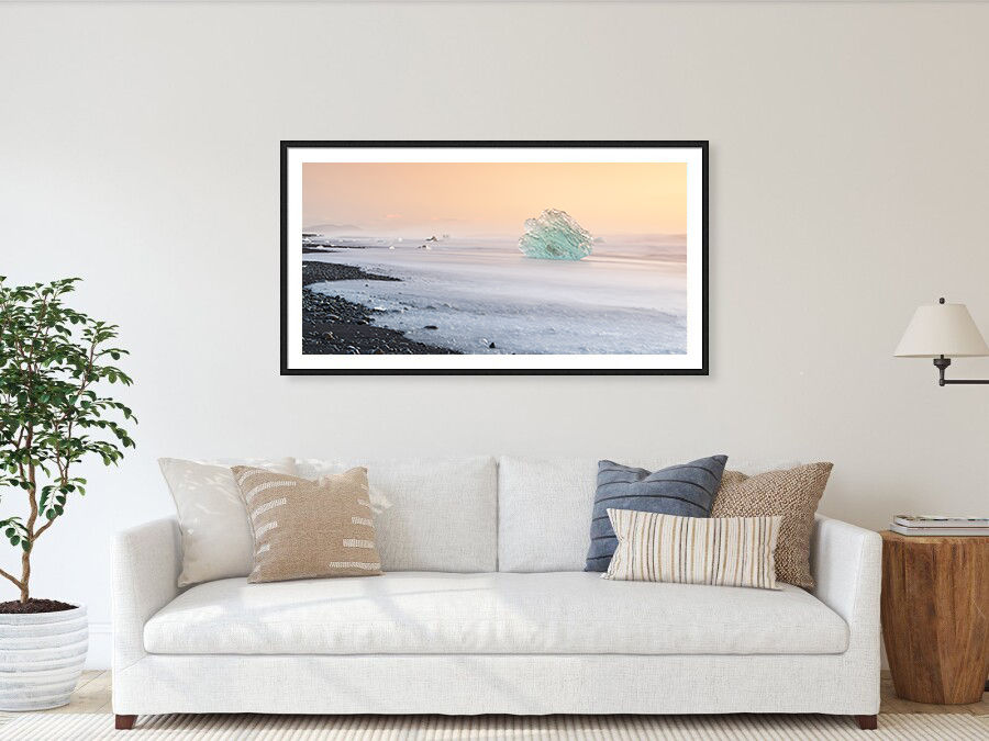 Thumbnail: A Translucent Iceberg in Diamond Beach 60x120 cm