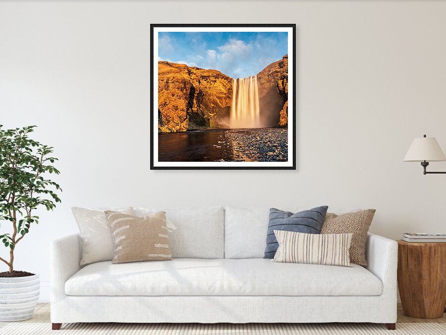 Thumbnail: Skógafoss Waterfall 80x80 cm
