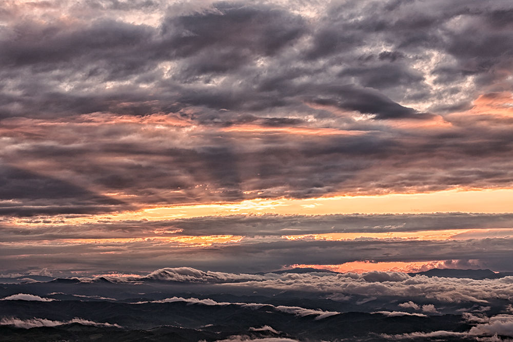 Dramatic clouds fill the sky in Mount Nerone