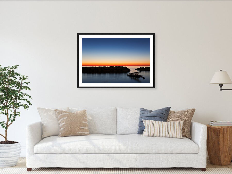 Thumbnail: A serene sunrise over a calm body of water in Adriatic sea 60x90 cm