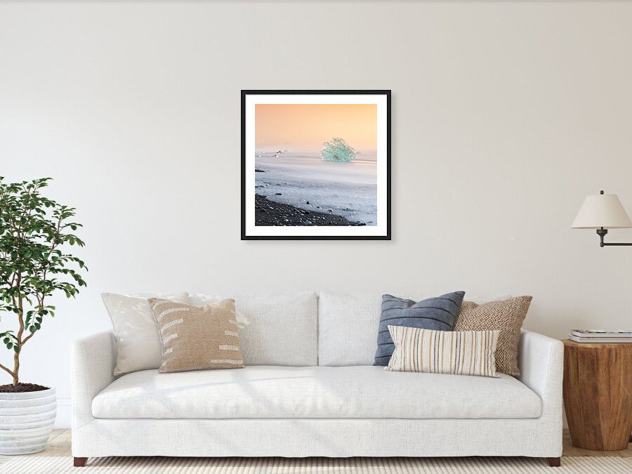 Thumbnail: A Translucent Iceberg in Diamond Beach 60x60 cm