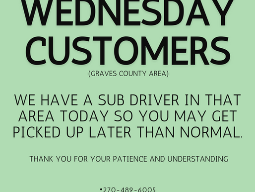 Wednesday Customers (Graves Area)