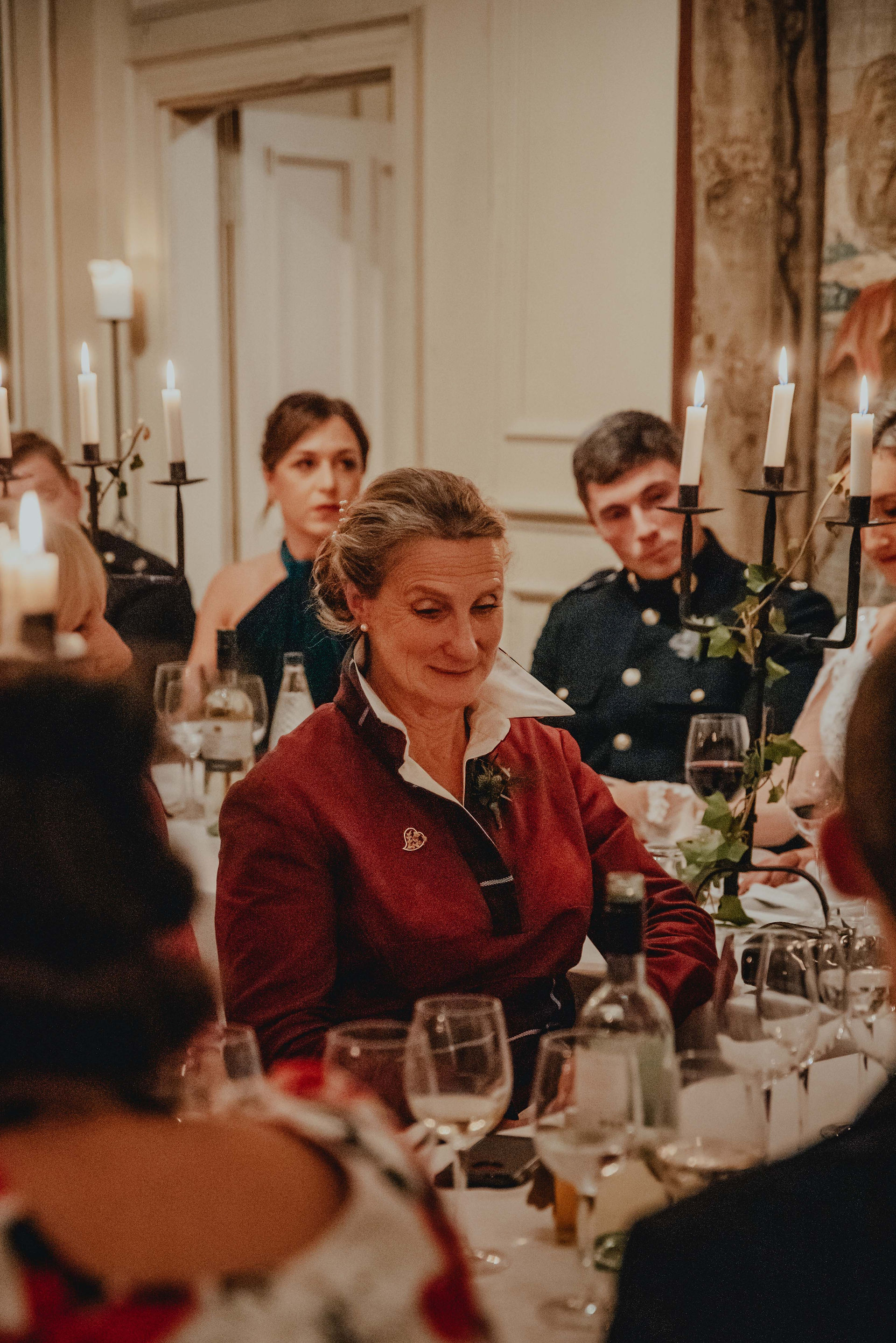 mother of the bride during speech at Neidpath Castle
